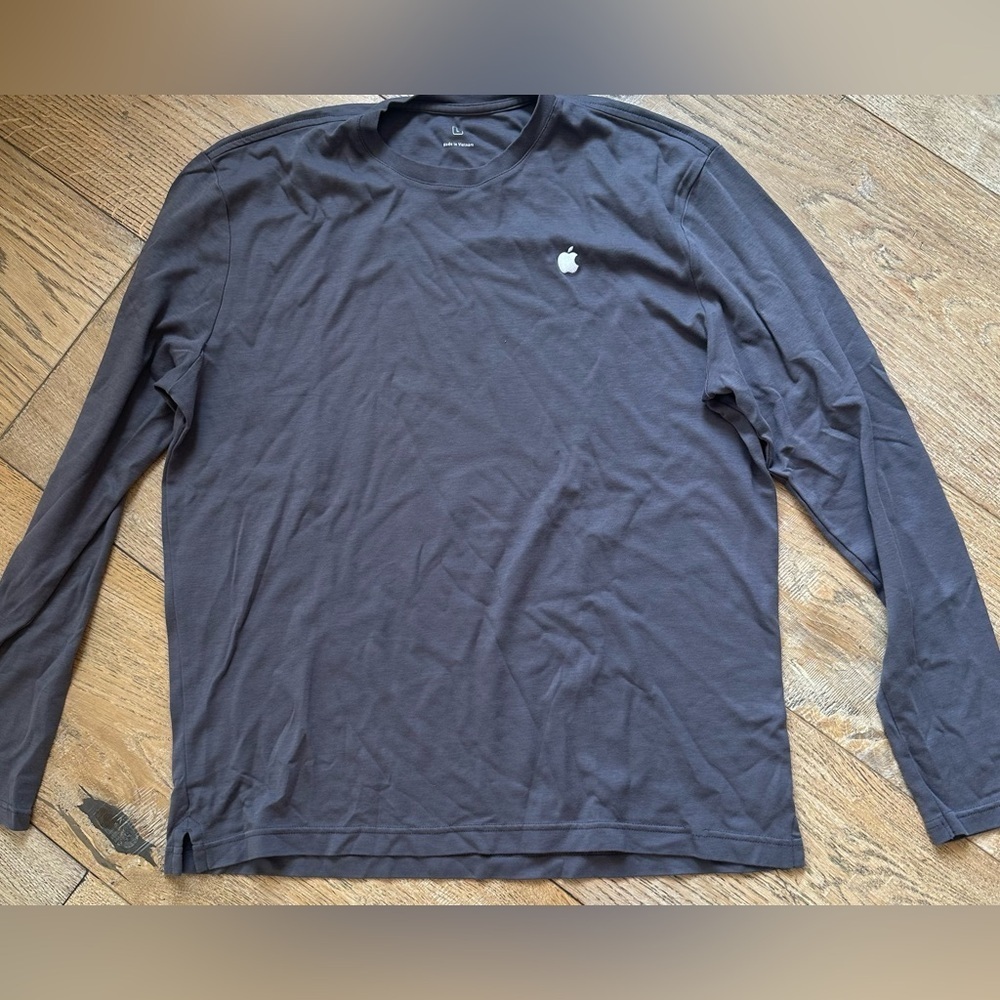 Apple employee long sleeve gray shirt